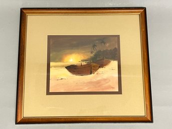 Nicely Framed Signed Watercolor