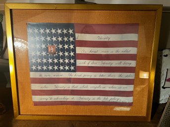 Framed  Vintage American Flag Art