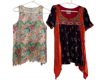 Lot Of 2 Tops- Anthropologie, Floret