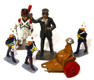 Lot Of Six Painted Lead Soldiers Musicians Etc.