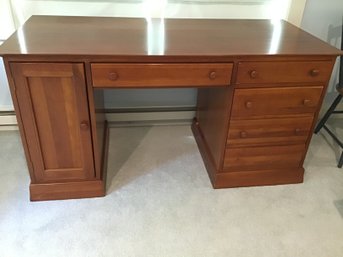 Solid Desk With Glass Top