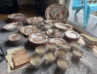 Stunning Vintage 60 Piece COPELAND SPODE 'INDIA TREE' PORCELAIN DINNER SERVICE- Includes All SERVERS