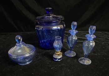 Cobalt Glass Lot