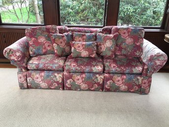 NEEDS SLIP COVERS - Calico Corner / Brandywine Design Furniture Sofa - PLEASE SAVE ME ! - GREAT BONES