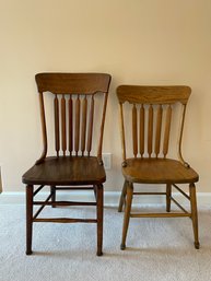 Lot Of 2 Wooden Chairs