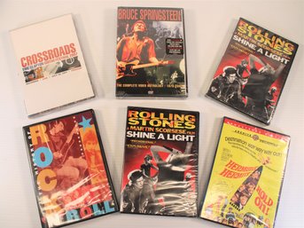 Lot Of 6 Sealed Concert DVD's Including The Rolling Stones, Bruce Springsteen, Eric Clapton, Herman's Hermits