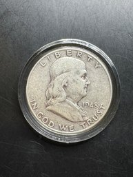 1948 Benjamin Franklin Silver Half Dollar