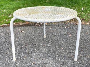 A Vintage Tubular Steel And Mesh Cocktail Table