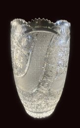 American Brillant Period 11' Thick Cut Crystal Vase