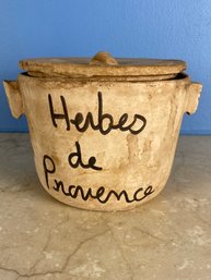 Vintage French Herbs Of Provence Pottery Pot