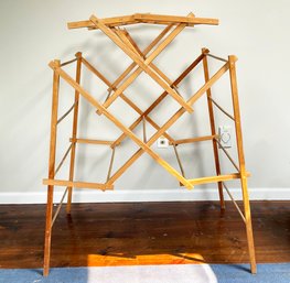 A Vintage Foldable Clothes Drying Rack