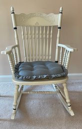 Painted Wooden Rocking Chair