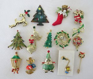 A Wonderful Assortment Of Festive Christmas Pins