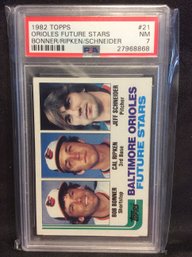 1982 Topps Cal Ripken Jr Rookie Card PSA Graded 7 - M