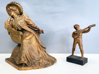 Vintage Carved Wood Statuary