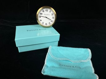 Tiffany & Co. Brass Desk Clock