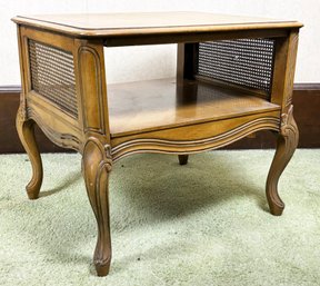 A Vintage Side Table Or Nightstand In French Provincial Style