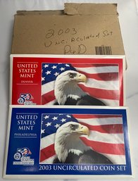 2003 United States Mint Uncirculated Coin Set Denver And Philadelphia