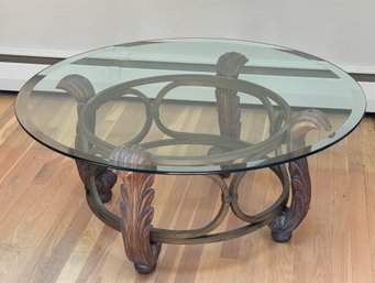 Ethan Allen Glass Top Coffee Table