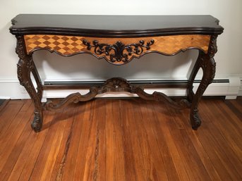 Fabulous Antique Turtle Top Games Table - Larger Than Normal Size - Nicely Refinished - Very Nice Piece !