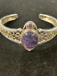 Sterling And Amethyst Cuff ***