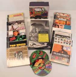 Mixed Cd Lot With Sealed Billy Joel Boxset, Time-life's Flower Power, Eric Clapton, Tom Waits, Wilson Pickett