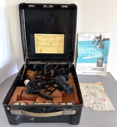 Vintage 1965 C.Plath Brass Micrometer Sextant In Original Box With Paperwork