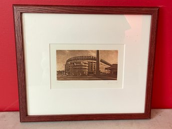 Artisted Signed And Numbered Art Print Of Yankee Stadium In Frame