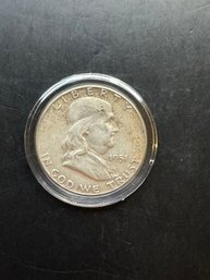 1951 Benjamin Franklin Silver Half Dollar