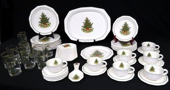 Pfaltzgraff 35pc Set Of Christmas Heritage Holiday Stoneware Dinnerware