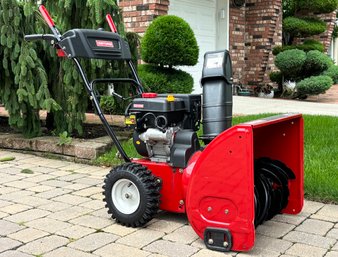A Craftsman 24 Inch Electric Start Snowblower With Electric Start