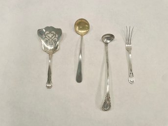 Four Petite Sterling Silver Serving Utensils, Including Dominick & Haff