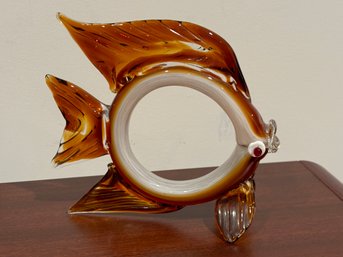 Vintage Hand Blown Art Glass Fish