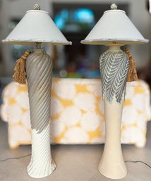 A Pair Of Vintage Cast Plaster Floor Lamps