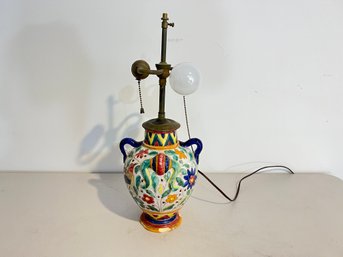 Antique Porcelain Lamp By Perazzo