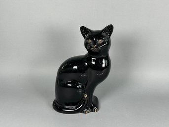 A Vintage Beswick England Ceramic Black Cat Figure