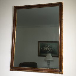 Very Pretty Vintage Mirror With Walnut Frame And Gold Details - Very Pretty Mirror - Nice Large Size !