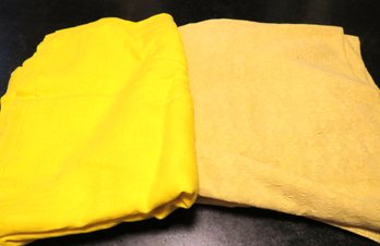 Pair Of Yellow Vintage Tablecloths