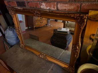 French Inspired Ornate Gold Gilt Wall Mirror