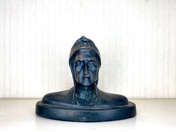Cast Bronze Bust Of Dante