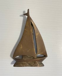 Vintage Penco Brass Sailboat Door Knocker