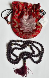 New With Tags Jai Mala Rose Necklace Made Of Dried Rose Pedals In Original Pouch