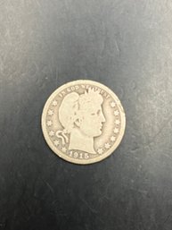 1915 Barber Silver Quarter