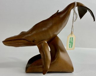 Signed Frogwallow Leatherworks Handmade Whale