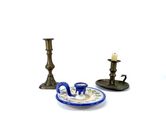 Trio Of Candlestick Holders