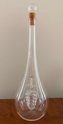 Glass Bottle With Transparent Grape Design Inside