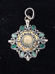 Carolyn Pollack Sterling Silver Mandala Geometric Pendant 371