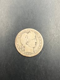 1916 Barber Silver Quarter