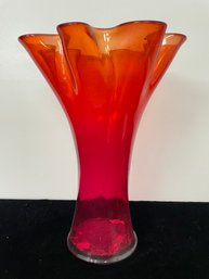 Clear Glass Art Vase