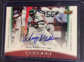 2006 Upper Deck Legendary Signatures Wesley Walker Autograph Card - M